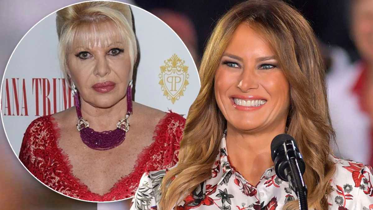 Ivana Trump w czerwonej sukni