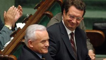 Leszek Miller i Marek Pol chwilę po głosowaniu