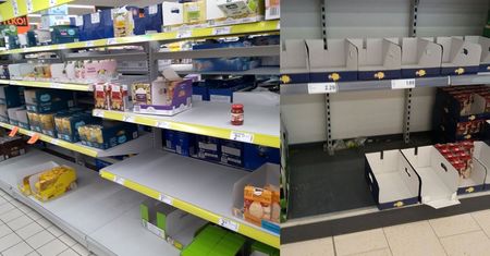 Puste półki w sklepach. Polacy szykują się na wirusa