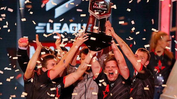 ATLANTA, GA - JANUARY 29:  Astralis celebrates winning the ELEAGUE: Counter-Strike: Global Offensive Major Championship final against Virtus.Pro at Fox Theater on January 29, 2017 in Atlanta, Georgia.  (Photo by Kevin C. Cox/Getty Images)