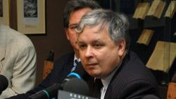 Lech Kaczyński podczas prezentacji raportu