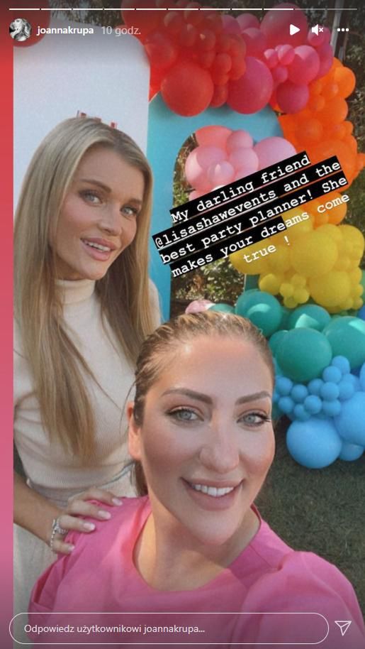 Joanna Krupa. Skrin z InstaStories