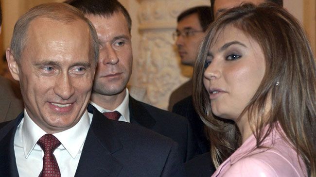 Prezydent Rosji Władimir Putin i rosyjska gimnastyczka Alina Kabajewa