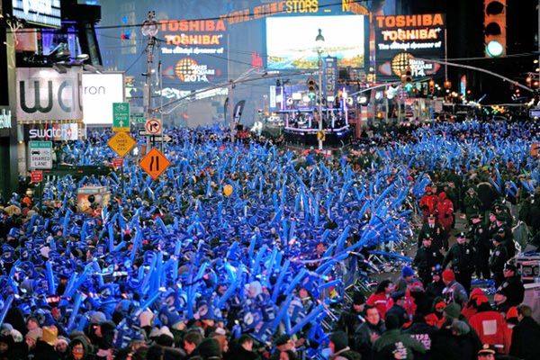 Milion osób witało 2014 rok na nowojorskim Times Square
