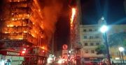 Ogromny pożar w Sao Paulo. Zawalił się 20-piętrowy blok mieszkalny