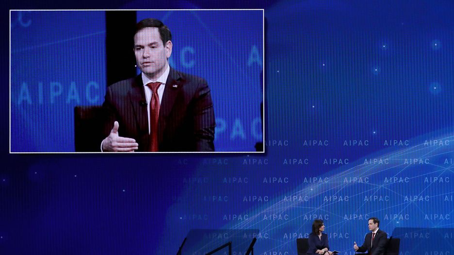 Marco Rubio podczas konferencji AIPAC, wpływowej proizraelskiej organizacji 