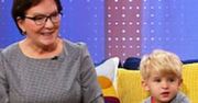 Ewa Kopacz ociepla wizerunek w telewizji śniadaniowej. Przyszła do programu z wnuczkiem