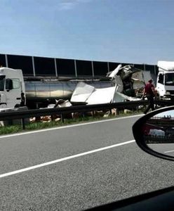 Tragiczny wypadek na A4. Zderzyło się kilka ciężarówek