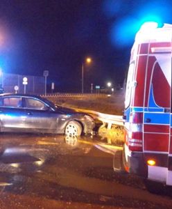 Szalony jazda BMW i "skok" nad rondem. "Wybił się jak Małysz"