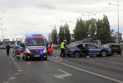 Zderzenie 7 aut na moście Łazienkowskim w Warszawie. Są ranni