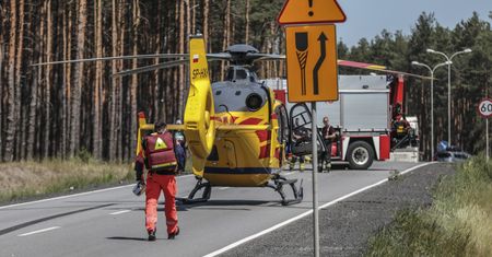 Karambol na krajowej "6". Wśród rannych są dzieci