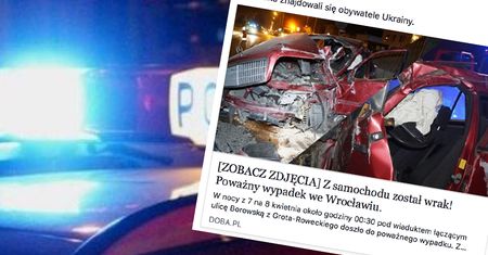 Z auta został wrak. Groźne zderzenie we Wrocławiu