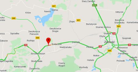Bodaczów. Śmiertelny wypadek na DK74. Piesza potrącona przez samochód