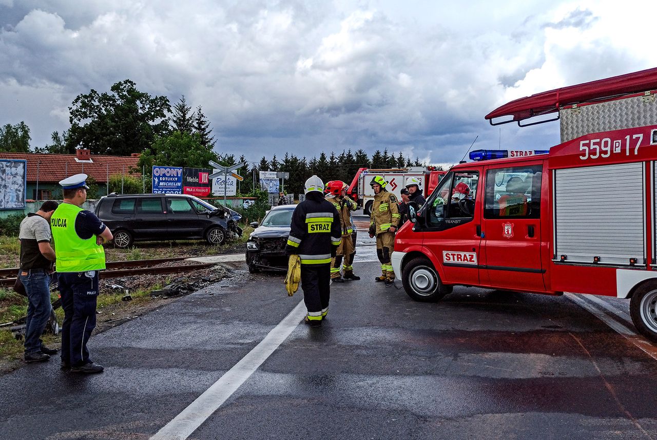 Czołówka na DK11 w Ługach Ujskich