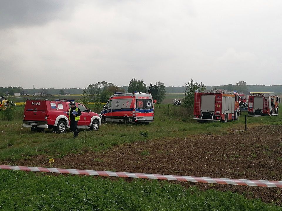 Wypadek śmigłowca w Sokołowie Podlaskim. Rozbił się prywatny helikopter