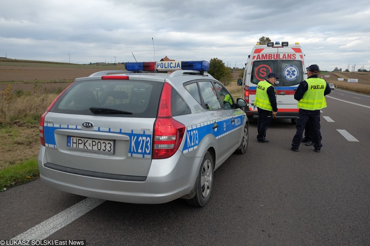 Wypadek na krajowej "jedynce". Zderzyły się cztery ciężarówki