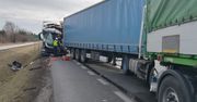 Mszczonów: zderzenie 4 ciężarówek. Jedna osoba nie żyje