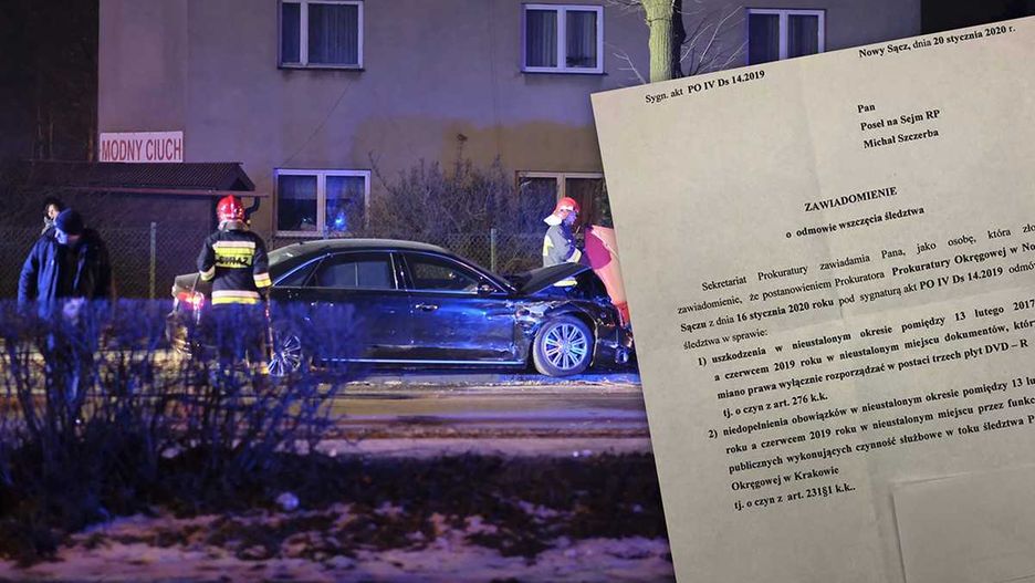 Wypadek rządowej limuzyny w Oświęcimiu