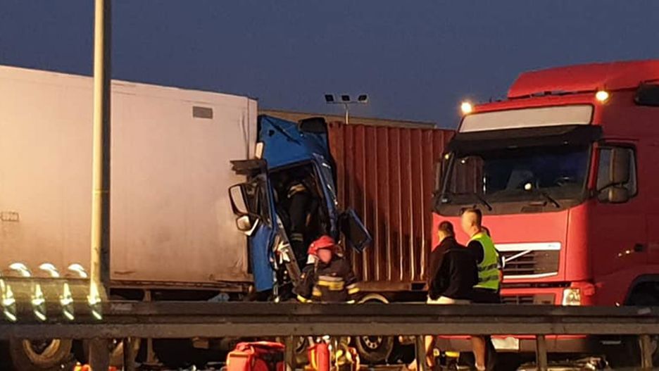 Wypadek w Goczałkowicach-Zdroju. Zderzenie czterech tirów