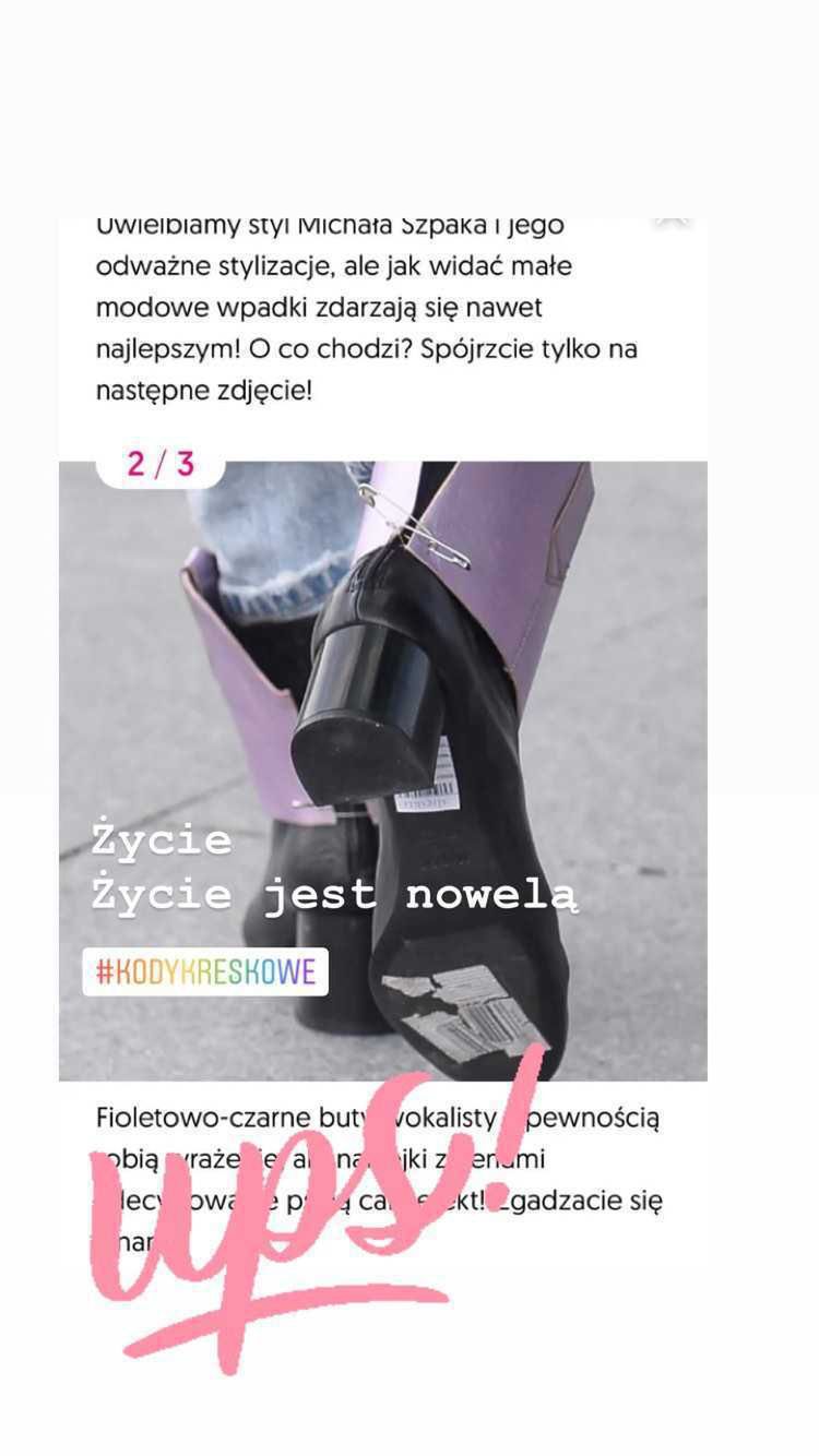 Michał Szpak z metką pod butami – komentarz wokalisty