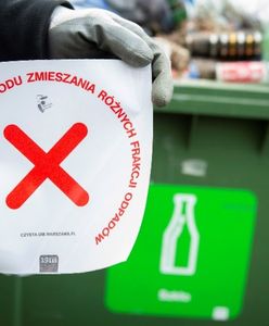 Segregacja odpadów. Znalazłeś taką naklejkę na swoim kontenerze? Możesz sporo zapłacić