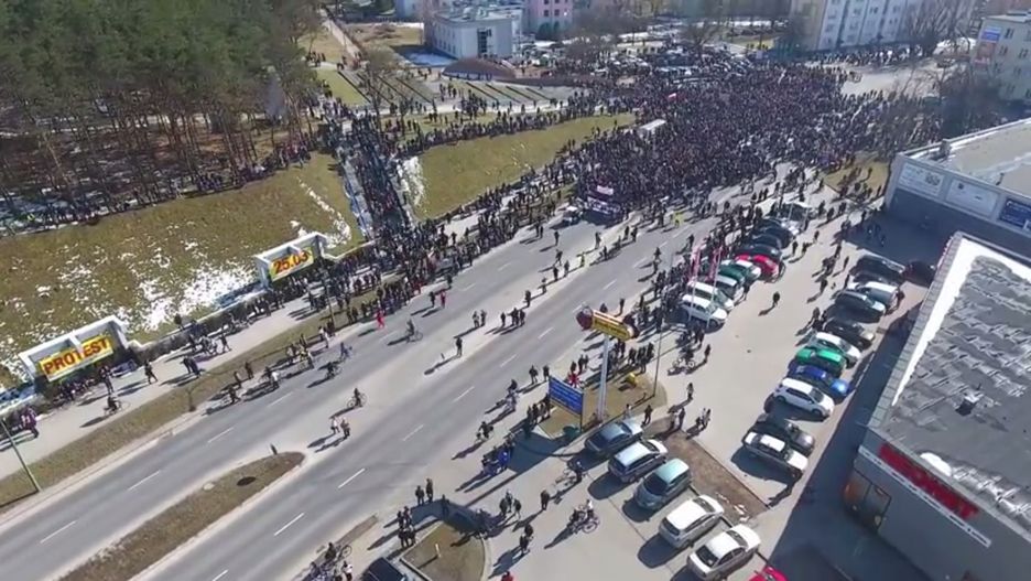 Wielotysięczny protest w Mielcu
