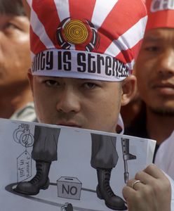 Birmańczycy protestują przeciwko referendum