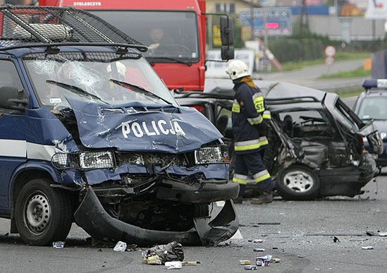 Złodzieje staranowali blokadę, 6 policjantów rannych