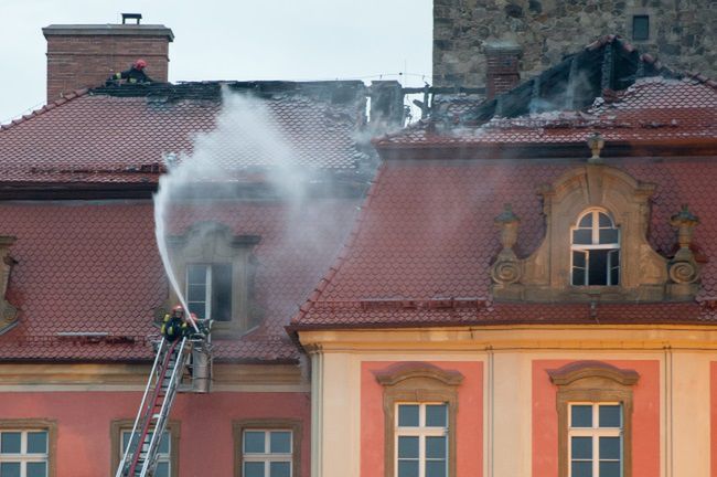 Pożar na zamku Książ