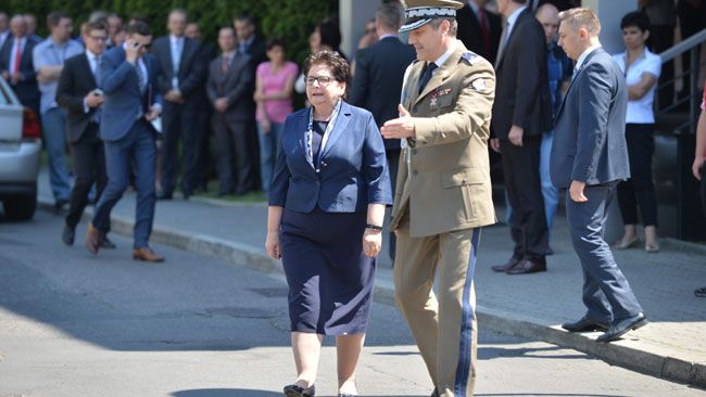 Minister spraw wewnętrznych Teresa Piotrowska i szef BOR, generał brygady Krzysztof Klimek