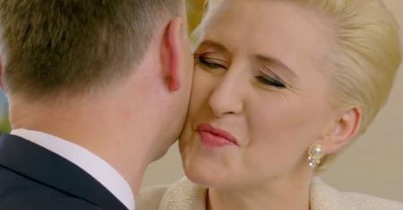 Agata Duda jak anioł. Złożyła z mężem życzenia