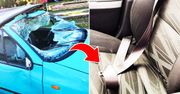 Sprytny sposób policjantów, na sprawdzenie czy kierowca miał zapięte pasy podczas wypadku