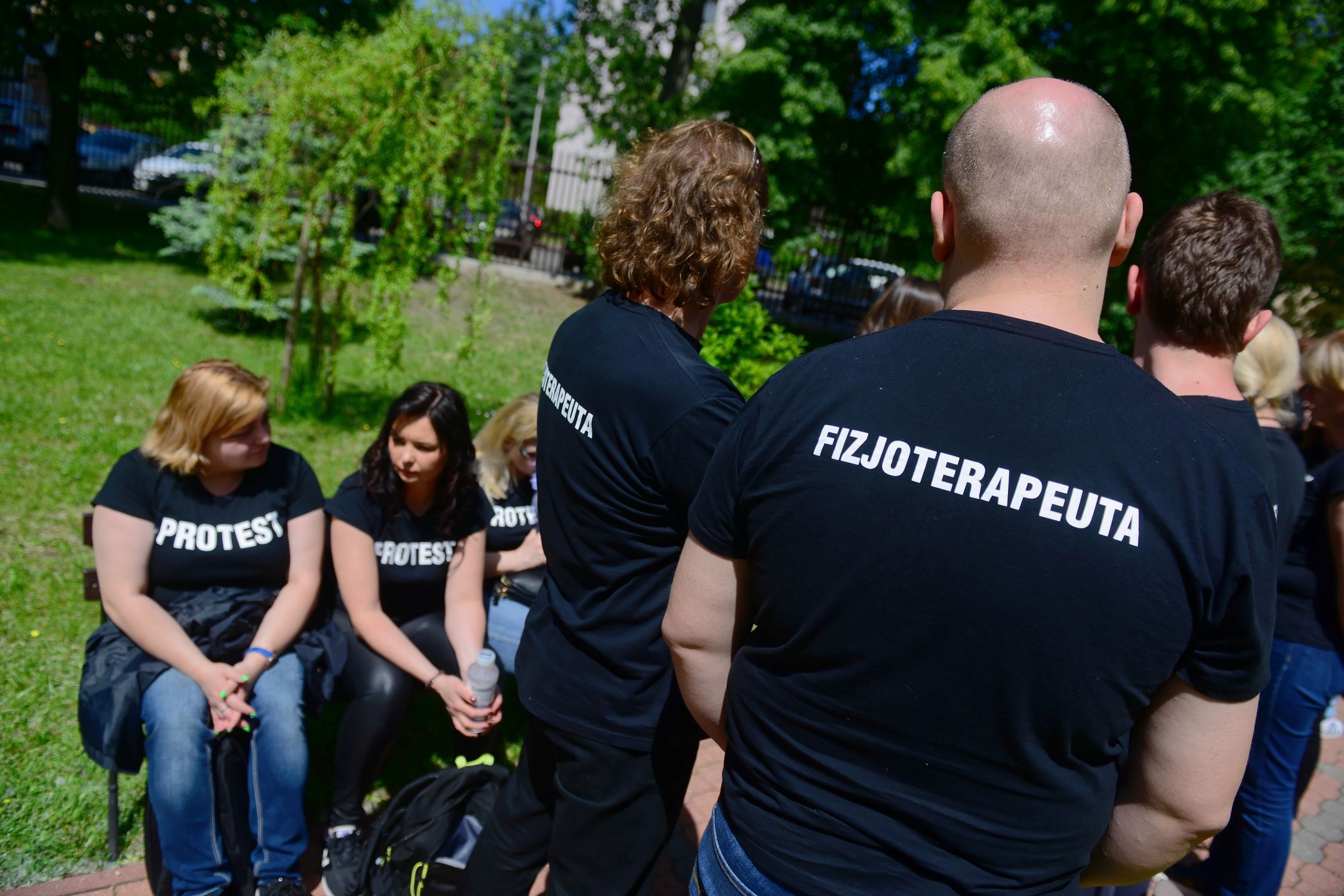 Protest fizjoterapeutów w maju 2019 roku. 