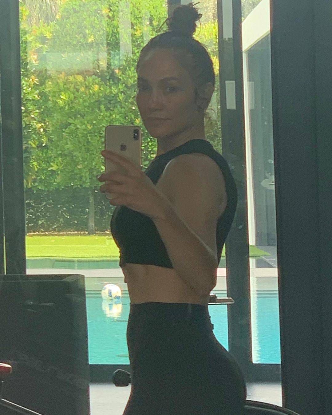 Jennifer Lopez po treningu