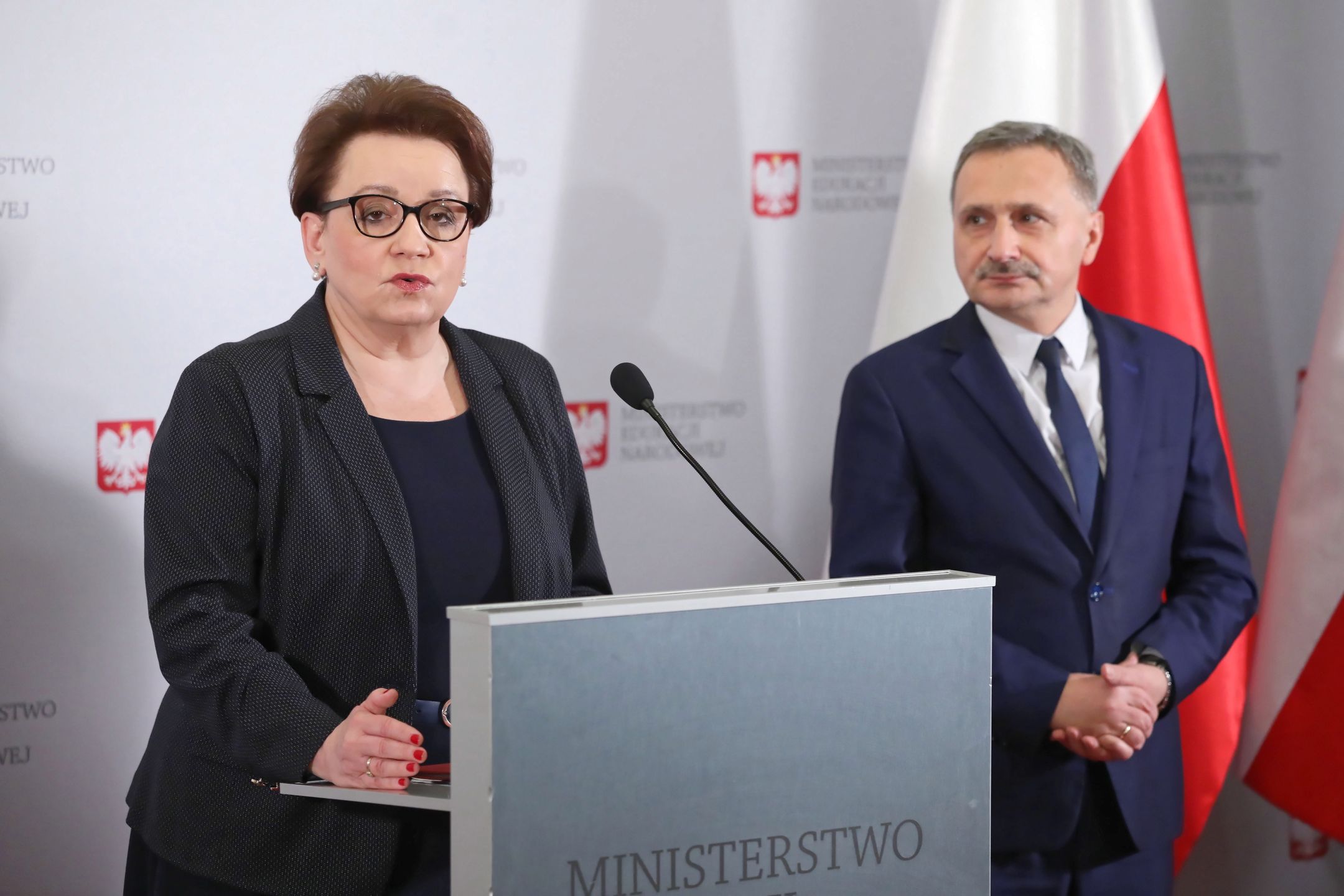 Minister Anna Zalewska i wiceminister Maciej Kopeć