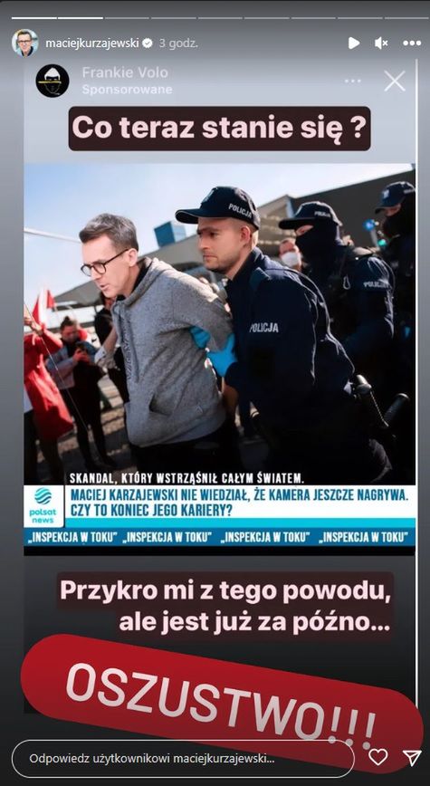Maciej Kurzajewski ostrzega przed scamem