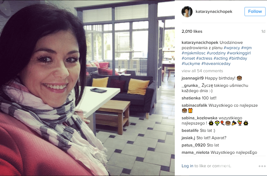 Katarzyna Cichopek obchodzi swoje 34 urodziny na planie M jak miłość