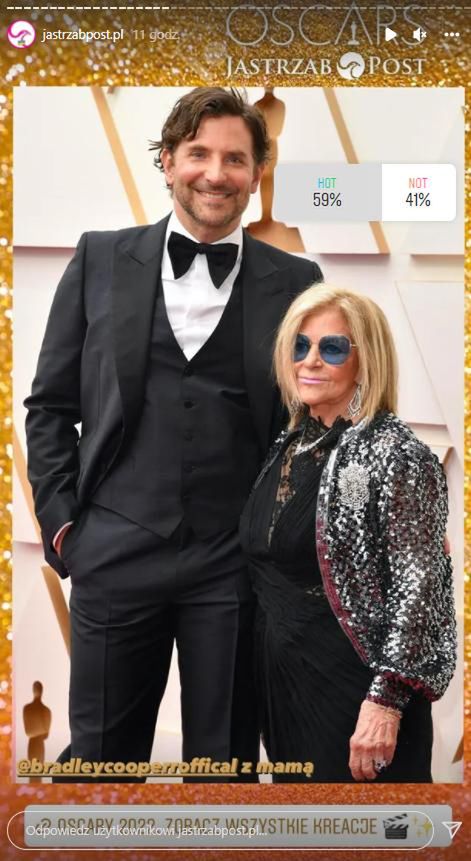 Bradley Cooper z mamą. Jak poradzili sobie w sondzie? Oscary 2022