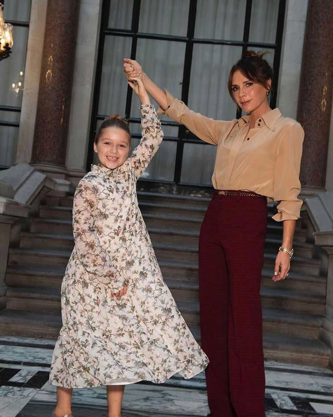 Victoria Beckham i Harper - London Fashion Week 2019