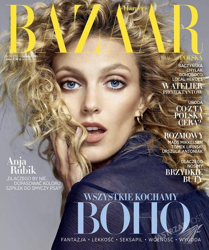 Anja Rubik na okładce Harper's Baazar, fot. Facebook