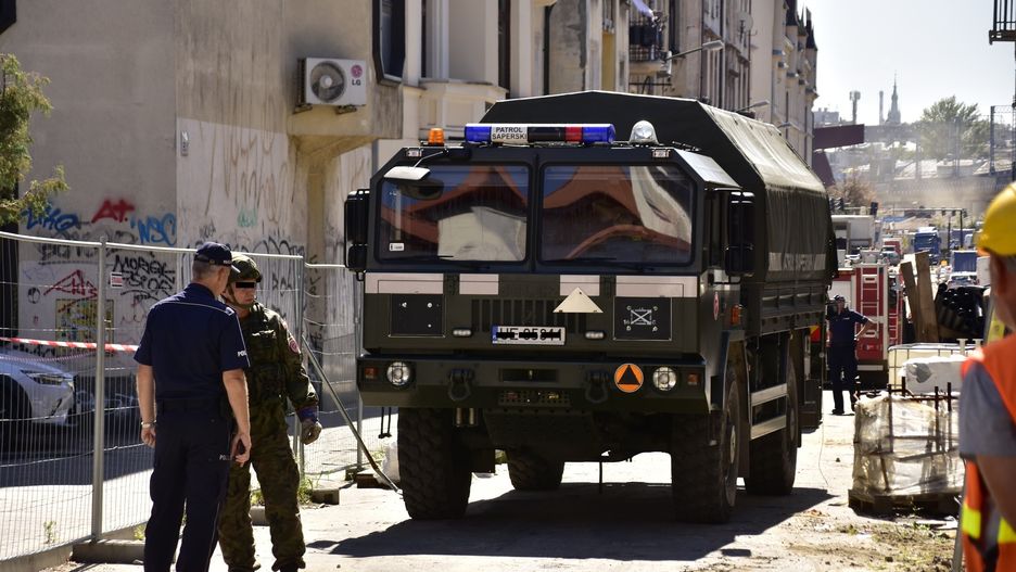 Niewybuchy znalezione w Krakowie zostały przewiezione na poligon