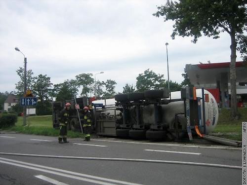 Wypadek cysterny z gazem w Opolskiem