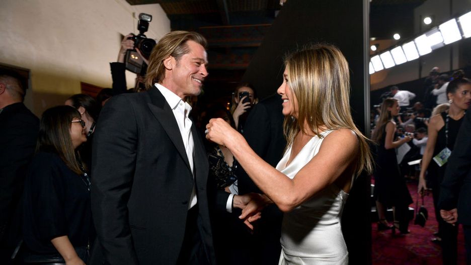 Brad Pitt i Jennifer Aniston "wygrali internet" zakulisowym spotkaniem