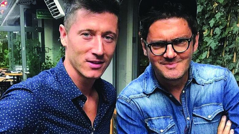 Kuba Wojewódzki i Robert Lewandowski na after party