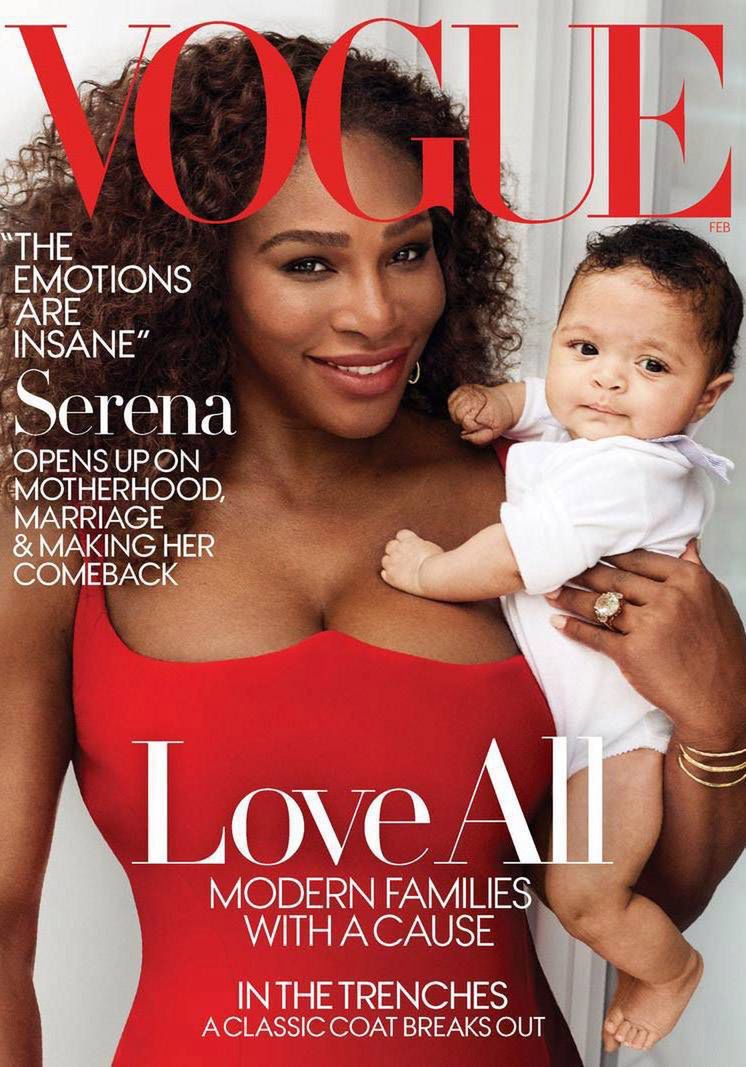 Serena WIlliams z córką Olimpią  fot. Vogue