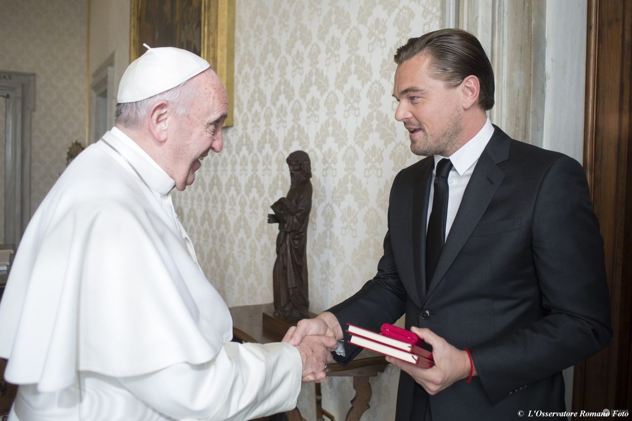 Leonardo DiCaprio z wizytą u Papieża Franciszka