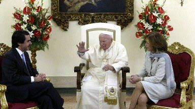 Premier Aznar z małżonką na audiencji u Jana Pawła II