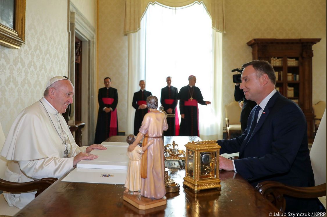 Prezydent Andrzej Duda spotkał się z papieżem Franciszkiem w Watykanie