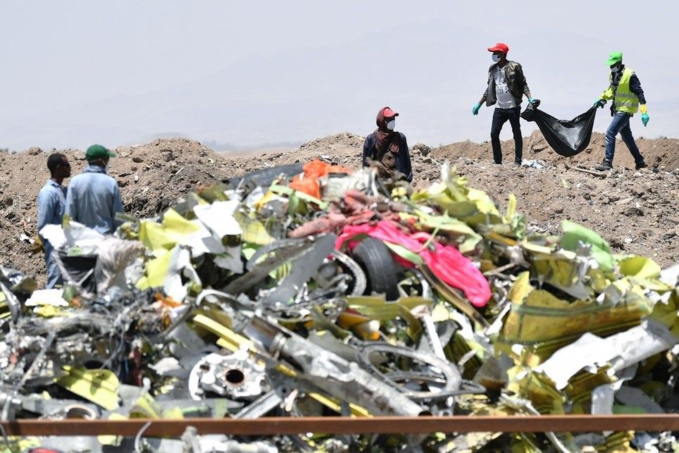 W katastrofie boeinga 737 Max w Etiopii zginęło 157 osób