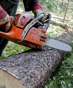 Przeciął sobie twarz piłą łańcuchową. Sam pojechał do szpitala